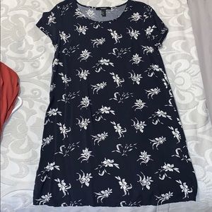 Navy floral dress/long shirt